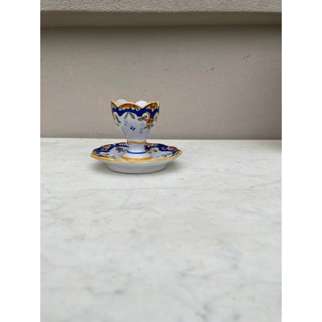 1900 - 1909 French Faience Egg Cup, Circa 1900 For Sale - Image 5 of 6