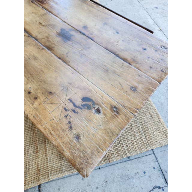 1930s Antique Solid Teak Coffee Table For Sale - Image 5 of 5
