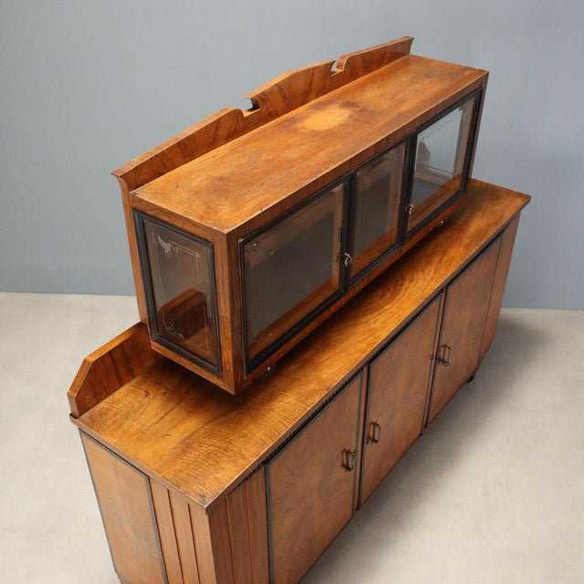 Art Deco Credenza in Walnut and Walnut Burl For Sale - Image 14 of 16