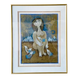 Framed and Signed Lithograph by Sam Briss