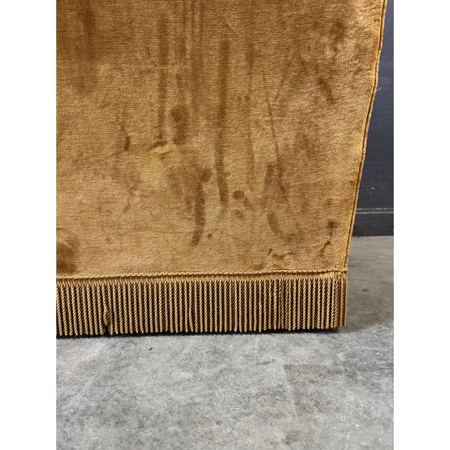 Pair of Italian Velvet Loveseats Fringe Sofa For Sale - Image 12 of 12