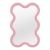 Accent Entryway Modern Small Wavy Mirror - Light Pink Hvyli 6 For Sale