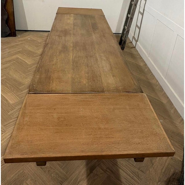 Brown French Oak Extendable Farmhouse Dining Table, 1920s For Sale - Image 8 of 11