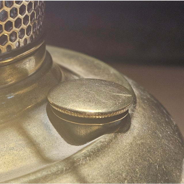 Bradley and Hubbard 1880's "Patent Applied For", Hobnail Milk Glass "Ring of Fire"' Shade For Sale - Image 10 of 18