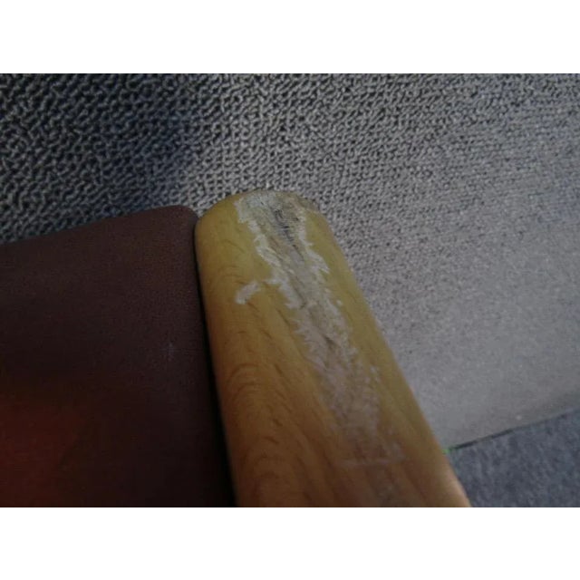 Textile Vintage Leather Loveseat For Sale - Image 7 of 11