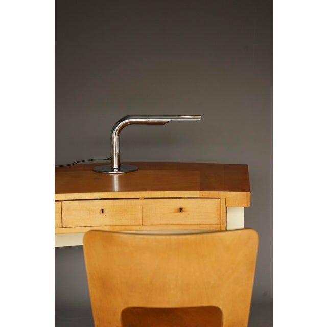 Silver Chromed Gulp Table Lamp by Ingo Maurer, 1960s For Sale - Image 8 of 10