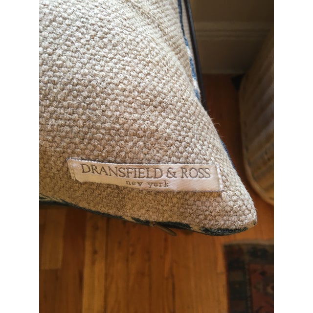 Dransfield & Ross Indigo Patched Pillow Chairish