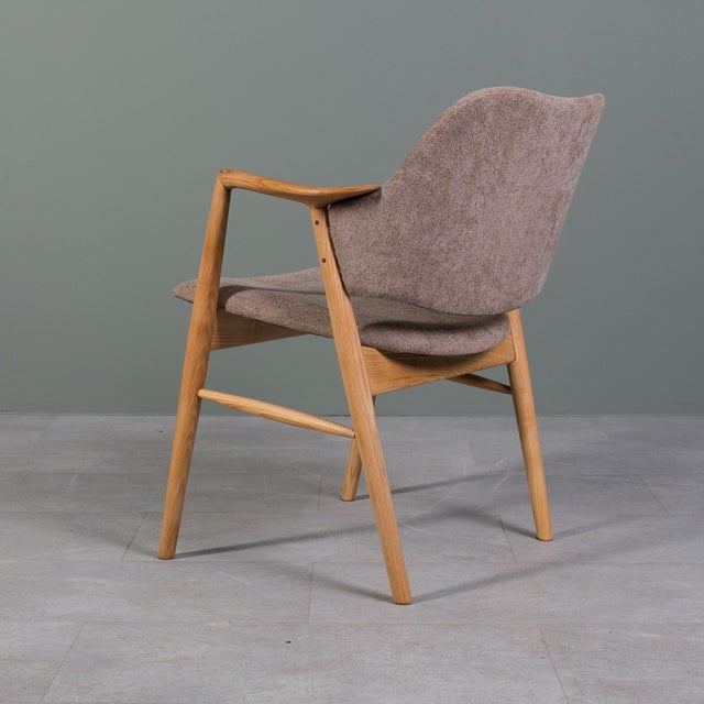 Set of Scandinavian Ash Wood Armchairs For Sale - Image 6 of 18