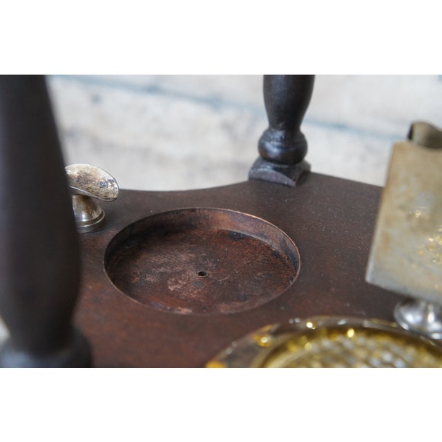 Antique Early 20th Century h.t. Cushman Petite Smoking Stand Humidor Ashtray For Sale - Image 11 of 12