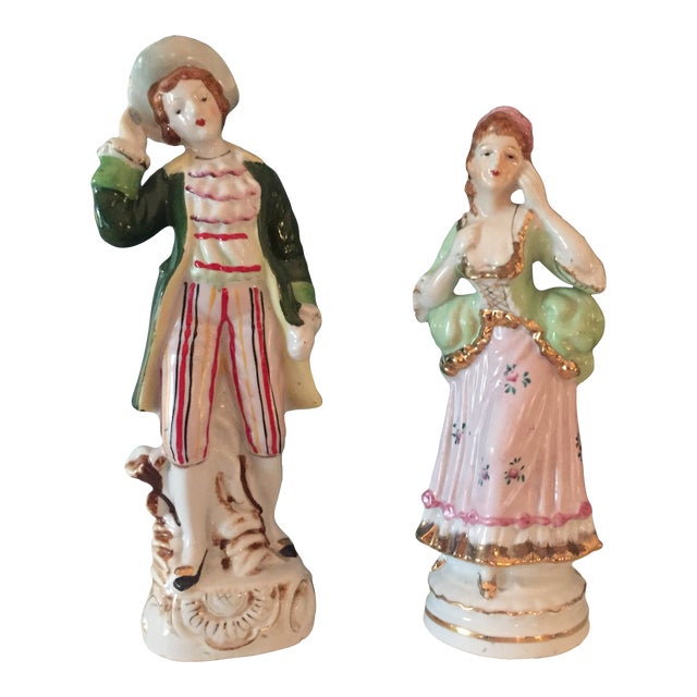 Vintage Occupied Japan Porcelain Figures — a Pair For Sale