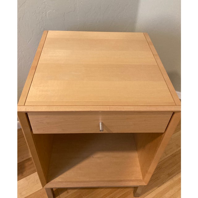 Beige Room & Board Delano Nightstand With Drawer For Sale - Image 8 of 12