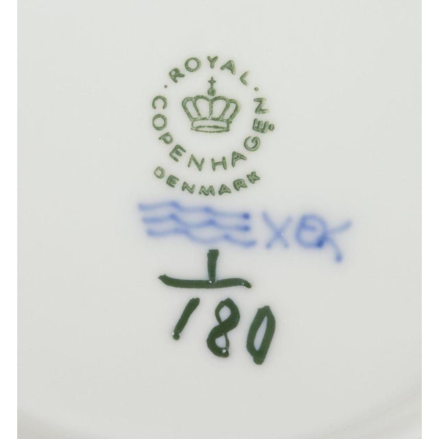 Blue Fluted Plain Salad Plates in Porcelain from Royal Copenhagen, 1970s, Set of 4 For Sale - Image 3 of 9