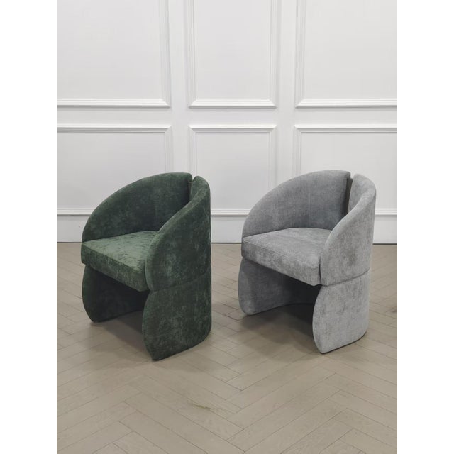 Bently Gray and Gold Armchair Dining Chair For Sale In Los Angeles - Image 6 of 6