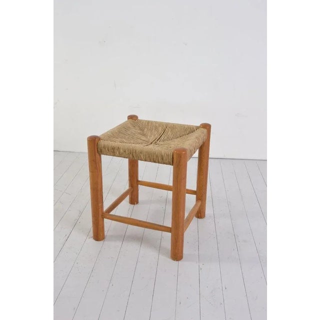 1960s Mid-Century Oak Stool For Sale - Image 5 of 5