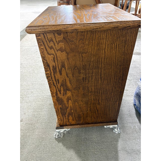 Wood Vintage Oak Gaming Cabinet in the Style of a Slot Machine, Late 20th Century For Sale - Image 7 of 10