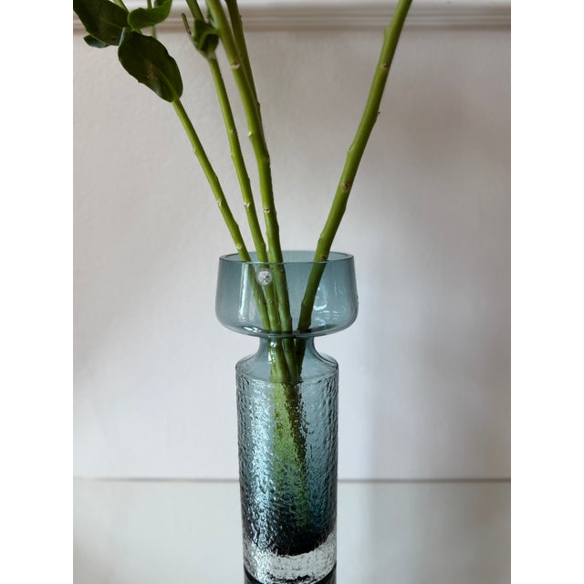 1970s Model 1495 Smoke Blue Safari Vase by Tamara Aladin for Riihimäen Lasi, 1970s For Sale - Image 5 of 13