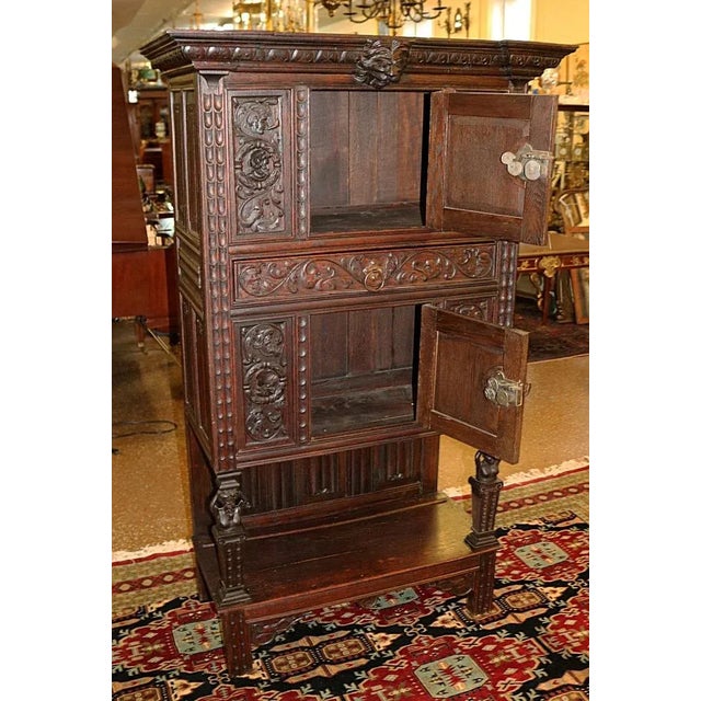 ​19th Century Oak French Brittany Cupboard Cabinet For Sale - Image 4 of 12