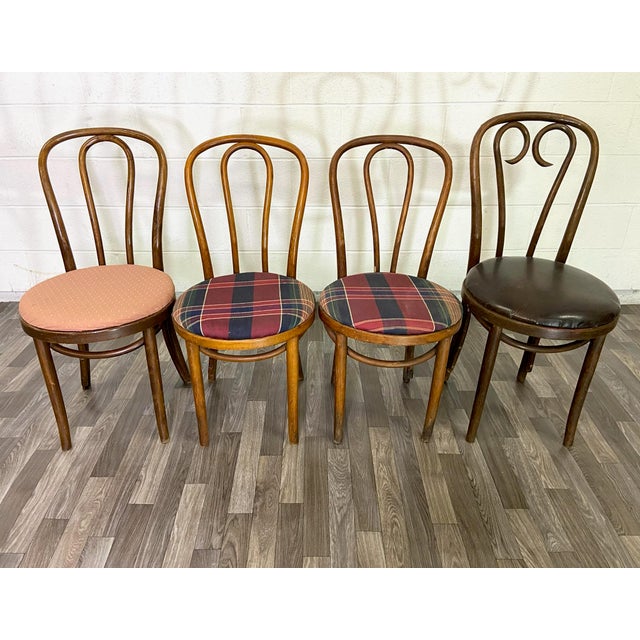 Thonet Vintage Thonet Style Bentwood Dining or Occasional Chairs - Set of 4 For Sale - Image 4 of 8