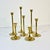Mid-Century Modern Mid Century Hollywood Regency Gustavian Swedish Graduating Brass Candle Holders - Set of 7 For Sale - Image 3 of 10