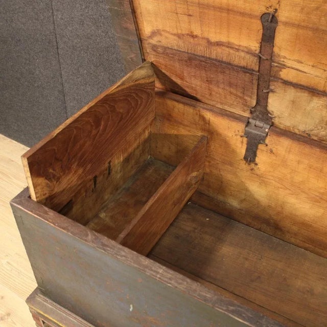 Wood Indian Painted Wood Chest, 1960s For Sale - Image 7 of 13