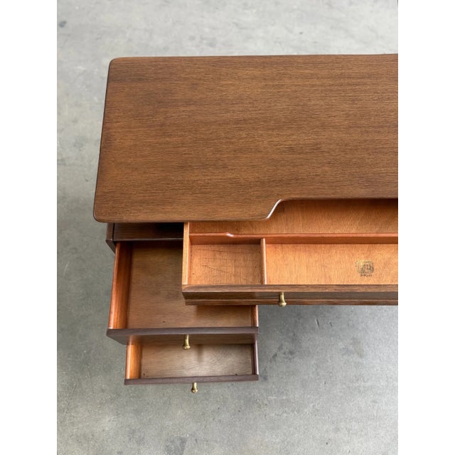 Vintage 1960s G-Plan Floating Top Teak Desk For Sale - Image 10 of 15