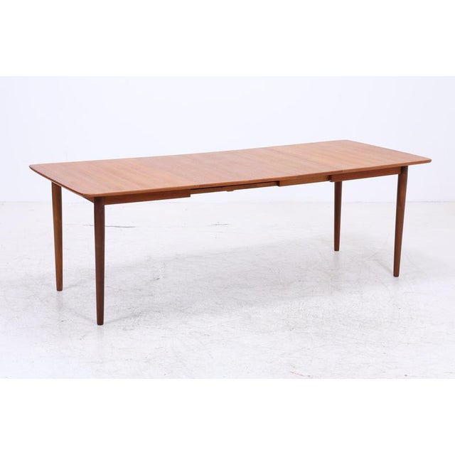 2000 - 2009 Mid-Century Extendable Teak Dining Table by Gustav Bahus For Sale - Image 5 of 15