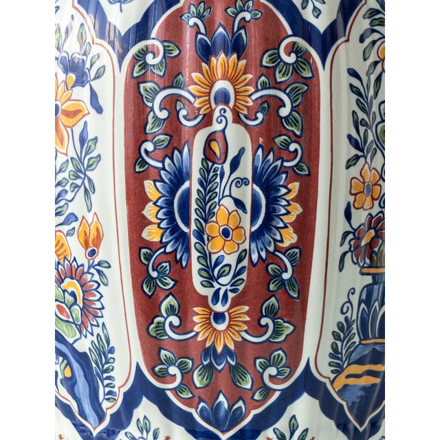 1970s Belgian Polychrome Ceramic Table Lamp from Boch Frères, 1950s For Sale - Image 5 of 16