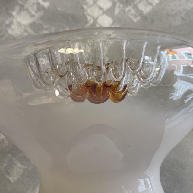 Space Age Murano and Opal Glass Table Lamp attributed to Mazzega, 1980s For Sale - Image 14 of 18