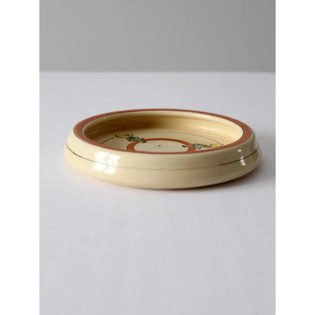 Farmhouse Antique Roseville Juvenile Creamware Pottery Plate For Sale - Image 3 of 9