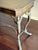 Vintage Egyptian Revival Leather Top Console Table Desk With Winged Woman Caryatid Sphinx Base For Sale - Image 11 of 11