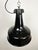 Industrial Black Pendant Factory Lamp with Cast Iron Top, 1970s For Sale - Image 9 of 17