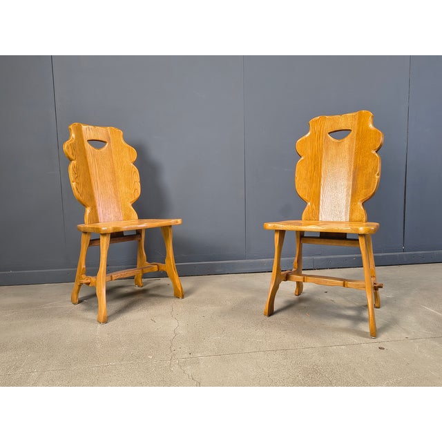 1960s Vintage Rustic Dining Chairs, 1960s, Set of 4 For Sale - Image 5 of 13