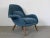 Legs walnut laquired, fabric velvet savoy 66163 Petrol. This piece has an attribution mark, I am sure that it is...