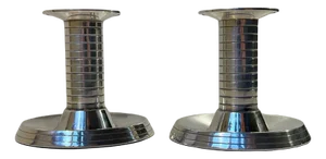 Art Deco Plated Silver Candleholders by Carl F. Christensen, Set of 2