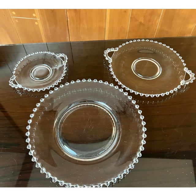 Mid 20th Century Vintage Imperial Candlewick Platters - Set of Three For Sale - Image 5 of 7
