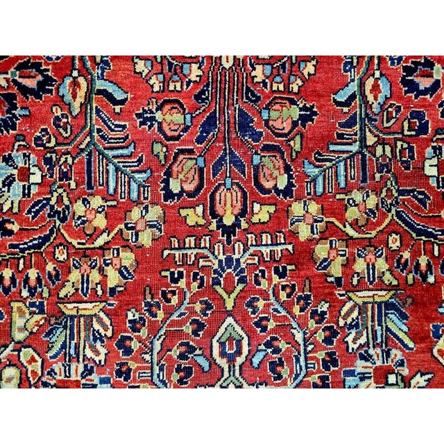 Red Middle Eastern Rug in Pure Wool For Sale - Image 8 of 11