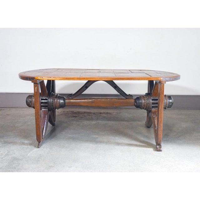 Rustic Handcrafted Wood Table For Sale - Image 9 of 18