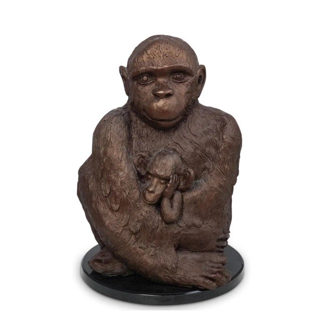 Vintage Mid-20th Century Monkey Figurine For Sale - Image 9 of 9