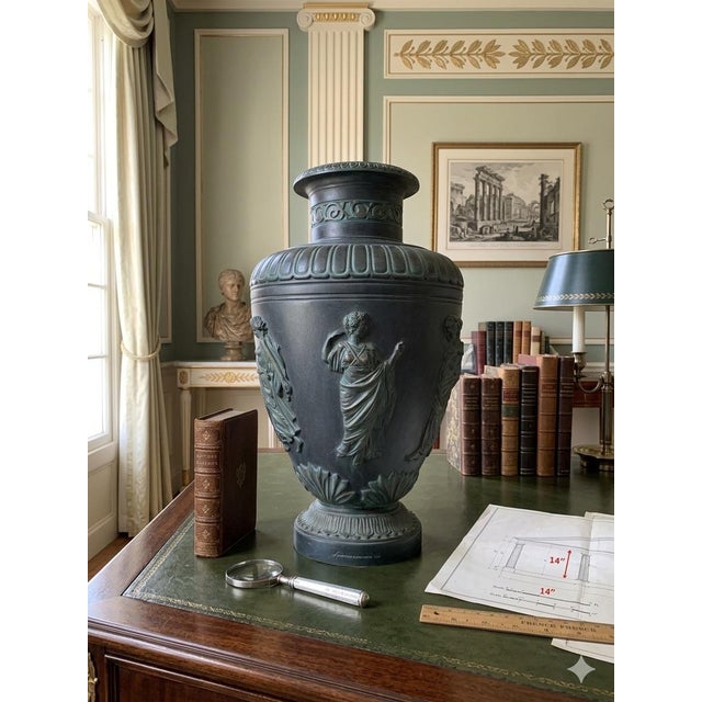 Up for your consideration is this beautiful 14-inch neoclassical figural vase by renowned Austin Productions, crafted in...
