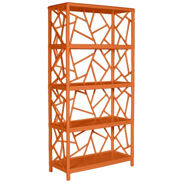Tiffany Etagere in Citrus Orange For Sale - Image 9 of 9