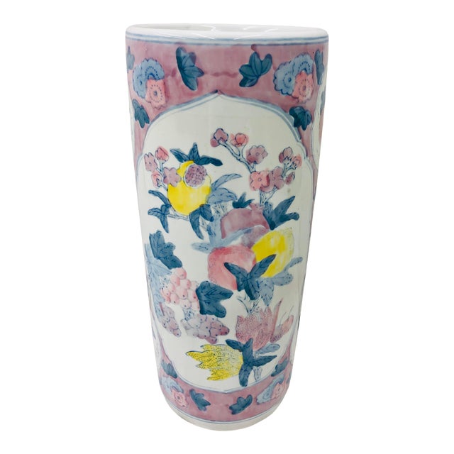 Vintage Painted Ceramic Umbrella Stand Chairish