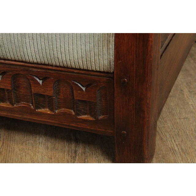 Jamestown Lounge Feudal Oak Vintage Carved Lounge Chair Chairish