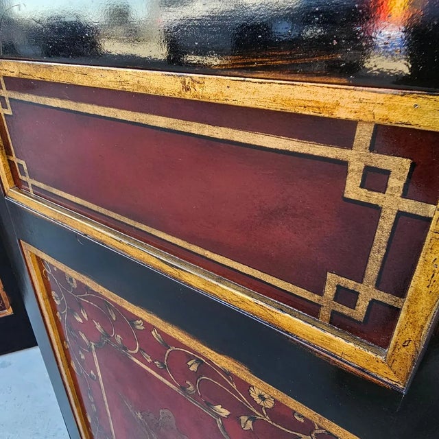 Oxblood Red 1990s French Wood Room Divider For Sale - Image 8 of 12