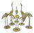 Brass Cranes, 1960s, Set of 6 For Sale