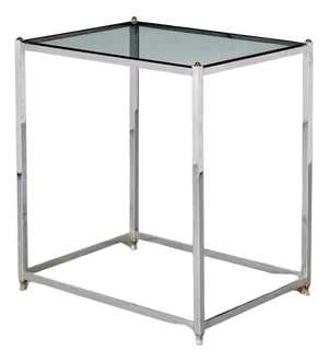 Late 20th Century Aluminum Brass Side Table by John Vesey
