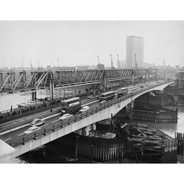 New London Bridge Traffic crosses the new London Bridge over the River Thames in London, on the day of its opening, 23rd...