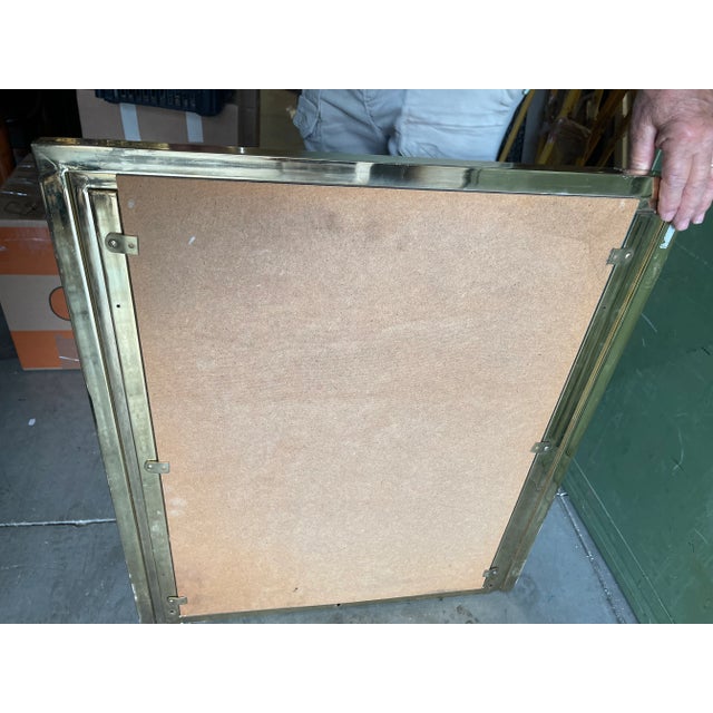 Vintage Italian Brass Mirror, 1970s For Sale - Image 4 of 13