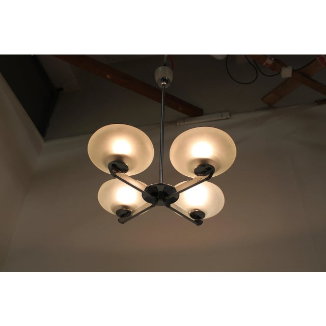 Mid-Century Chrome Chandelier, 1960s For Sale - Image 6 of 9