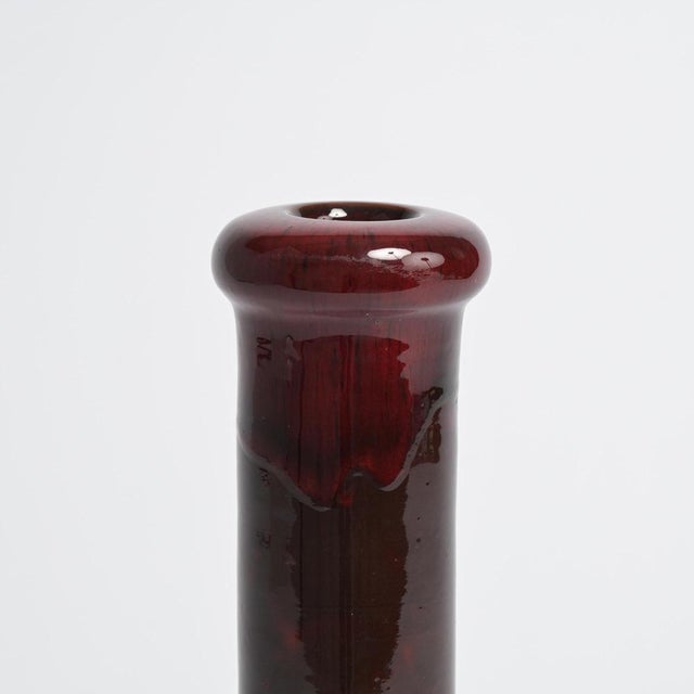 Red Ceramic Vase from Perignem, 1960s For Sale - Image 11 of 18