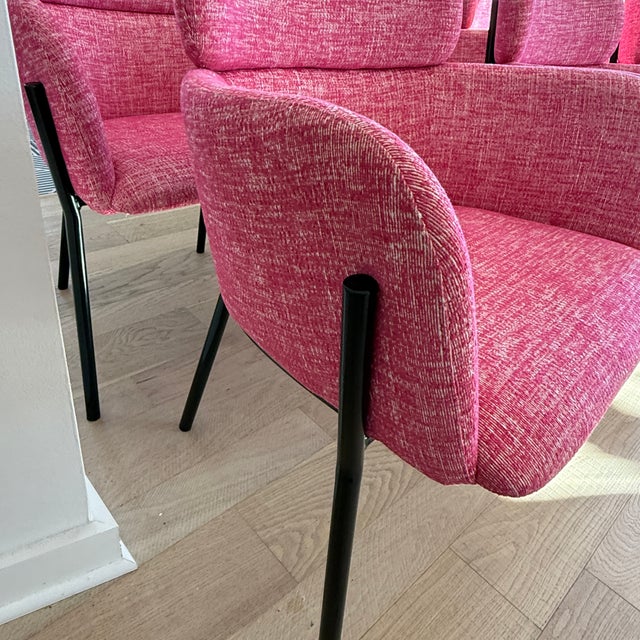 Set of 8 Cb2 Chairs With Upgraded Fabric For Sale - Image 9 of 15